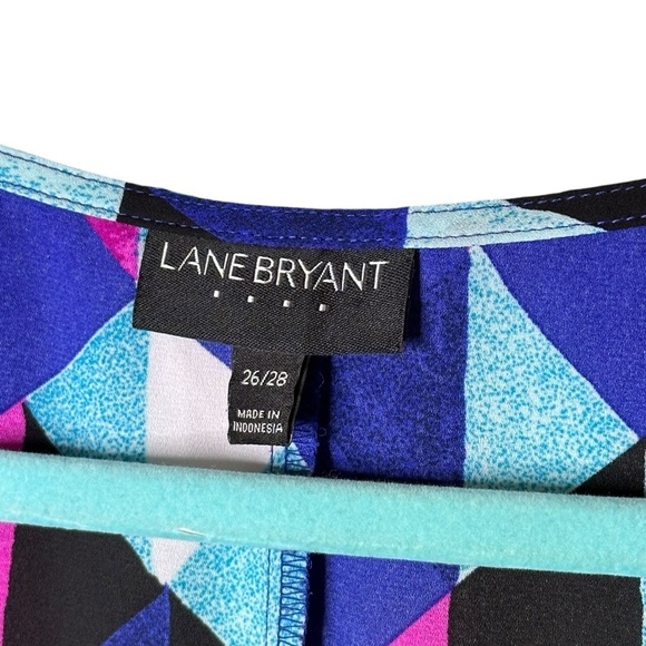 5 for $40 SALE! Lane Bryant Colorful Vneck Zip  Split Back Tunic size 24 - Picture 2 of 10